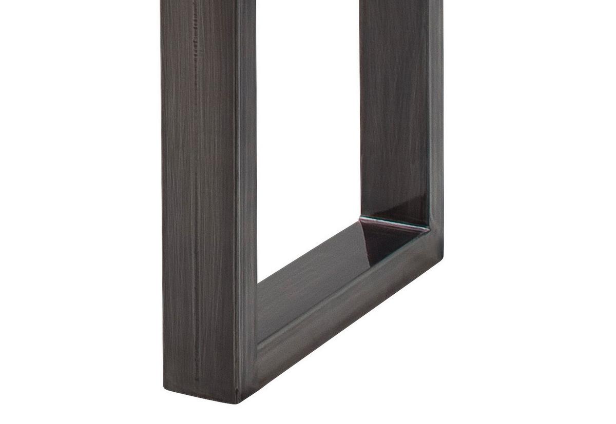 Couchtisch Holz Massiv Cartagena Grau/nickelfarben - Grau/Nickelfarben, MODERN, Holz/Metall (110/45/70cm)