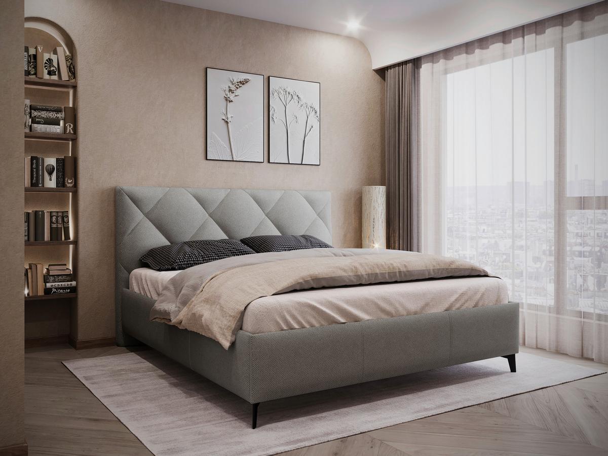 Čalúnená posteľ BIANCO 180x200, tmavosivá - čierna/bronzová, Modern, kov/drevo (180/200cm)