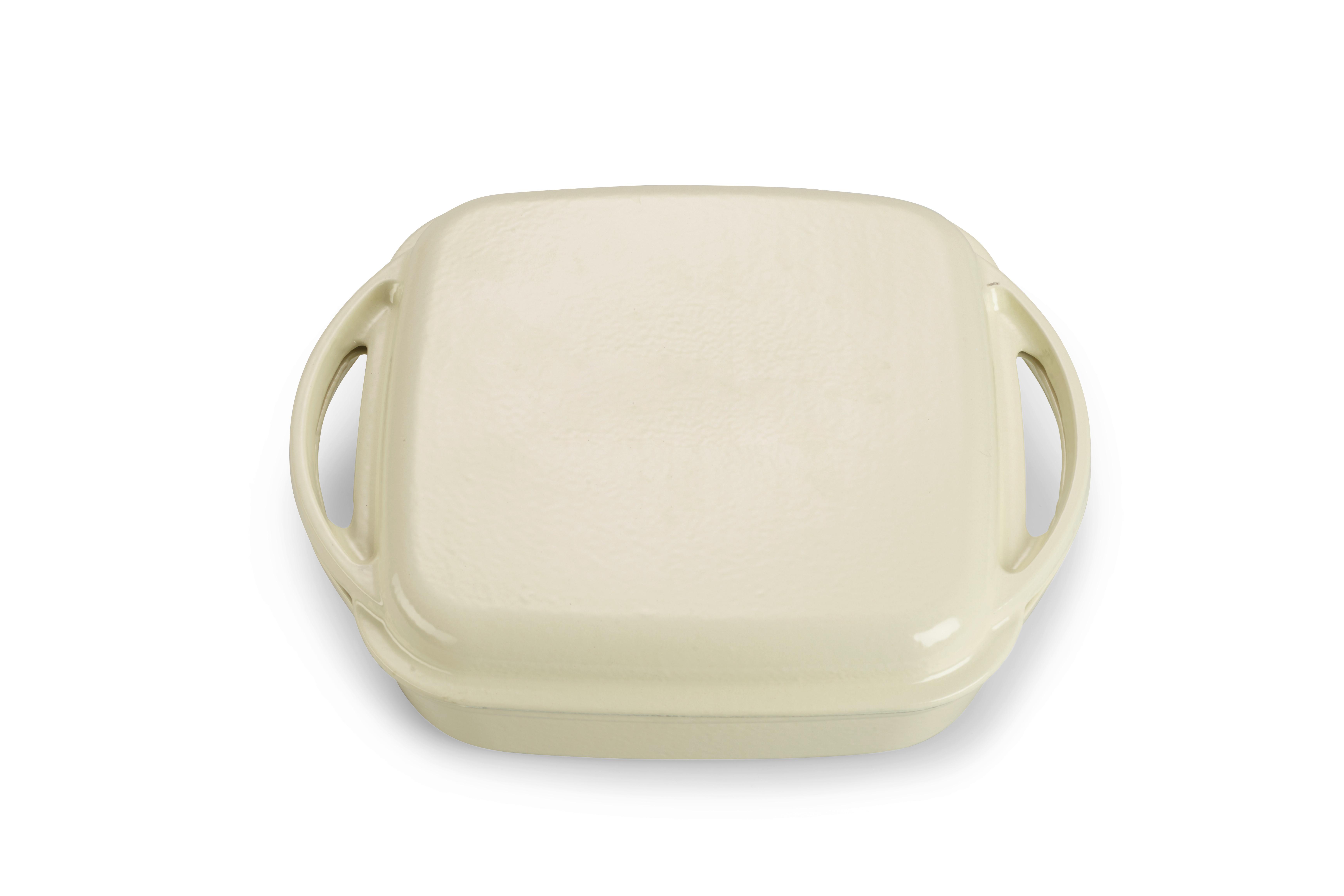 Bräter mit Deckel B/H/T: ca. 25,5x6x31 cm - Creme, Basics, Metall (25,5/6/31cm) - Echtwerk