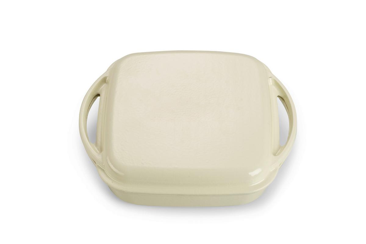 Bräter mit Deckel B/H/T: ca. 25,5x6x31 cm - Creme, Basics, Metall (25,5/6/31cm) - Echtwerk