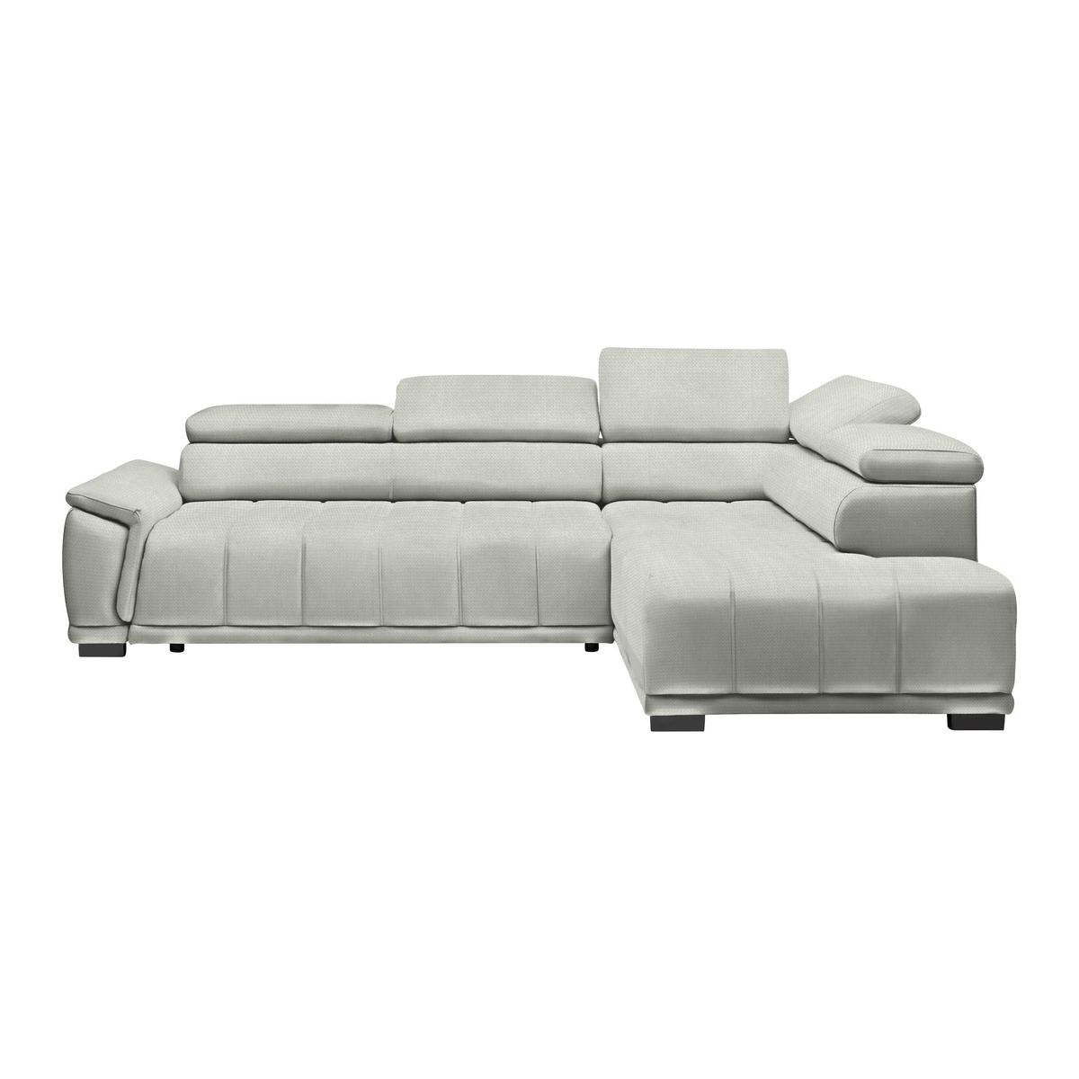 Rohová sedačka GRINALDI, pravá, piesková - čierna/piesková, Modern, textil/plast (283/206cm) - Premium Living