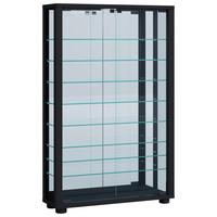 VITRINE Lumo Schwarz B: 59 cm - Schwarz, MODERN, Glas/Holzwerkstoff (59/91,3/18cm) - MID.YOU