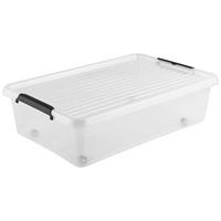 pojízdný úložný box pod postel AIKO - CA. 29L - EXT- - černá/průhledné, Konvenční, plast (58/39/16,5cm) - Mömax