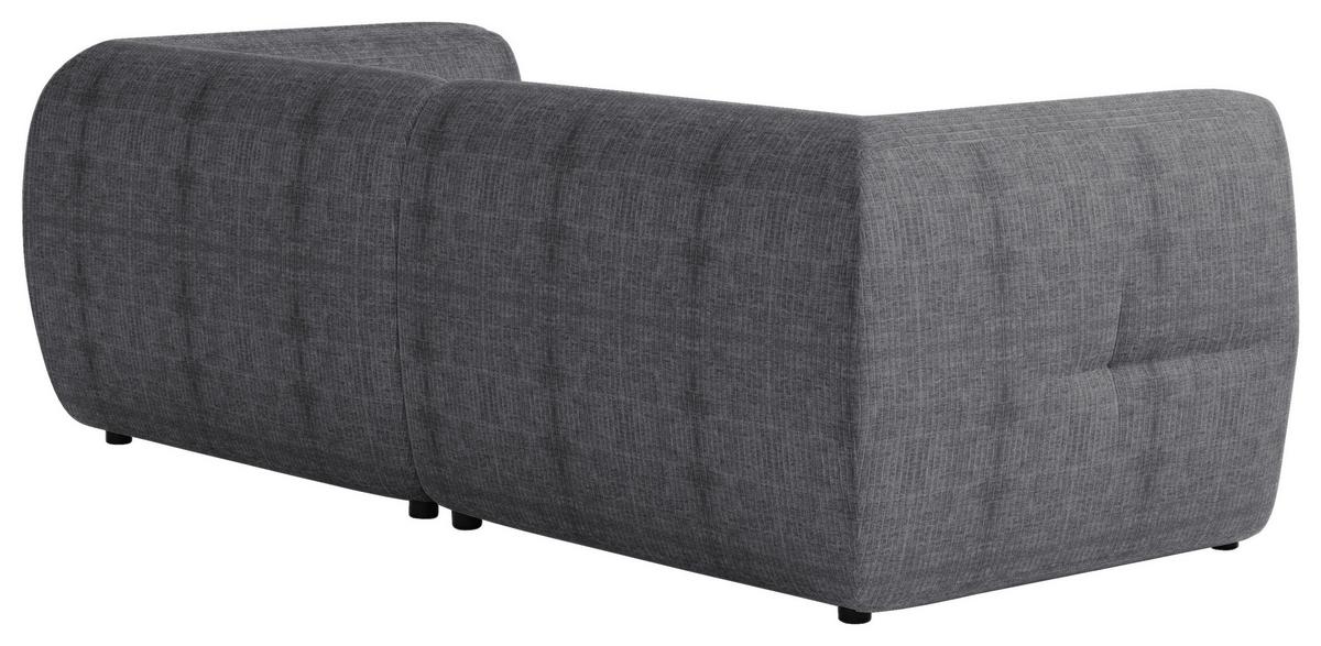 Sofa Laos Grau/Schwarz, 240 cm - Schwarz/Grau, Design, Textil (240/80/95cm) - MID.YOU