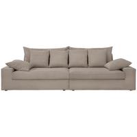Viersitzer-Sofa Avellino Graubraun B: 308 cm - Graubraun/Schwarz, MODERN, Textil (308/80/140cm) - Livetastic