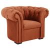Chesterfield-Sessel Cupido - Rostfarben/Schwarz, Design, Textil (114/78/91cm) - MID.YOU