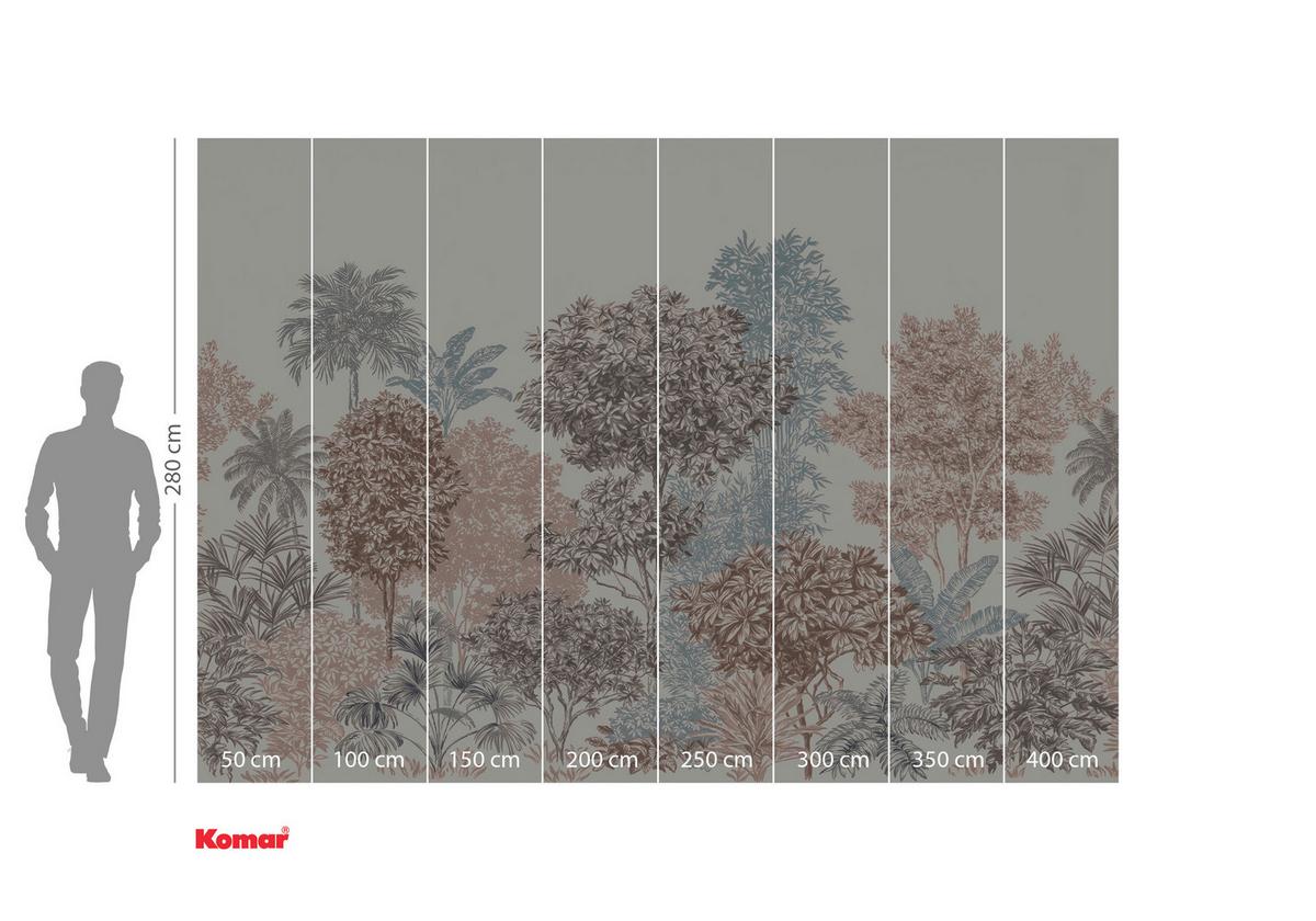 Fototapete Painted Trees - Multicolor, Trend, Papier (400/280cm) - Komar