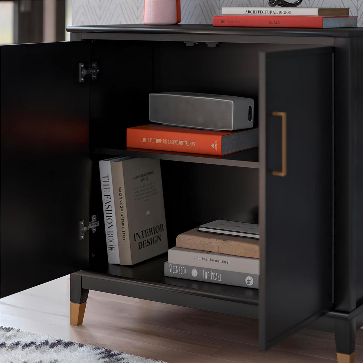 Kommode Westerleigh Schwarz B: 84cm - Schwarz, Design, Holzwerkstoff (84/84/40cm) - MID.YOU