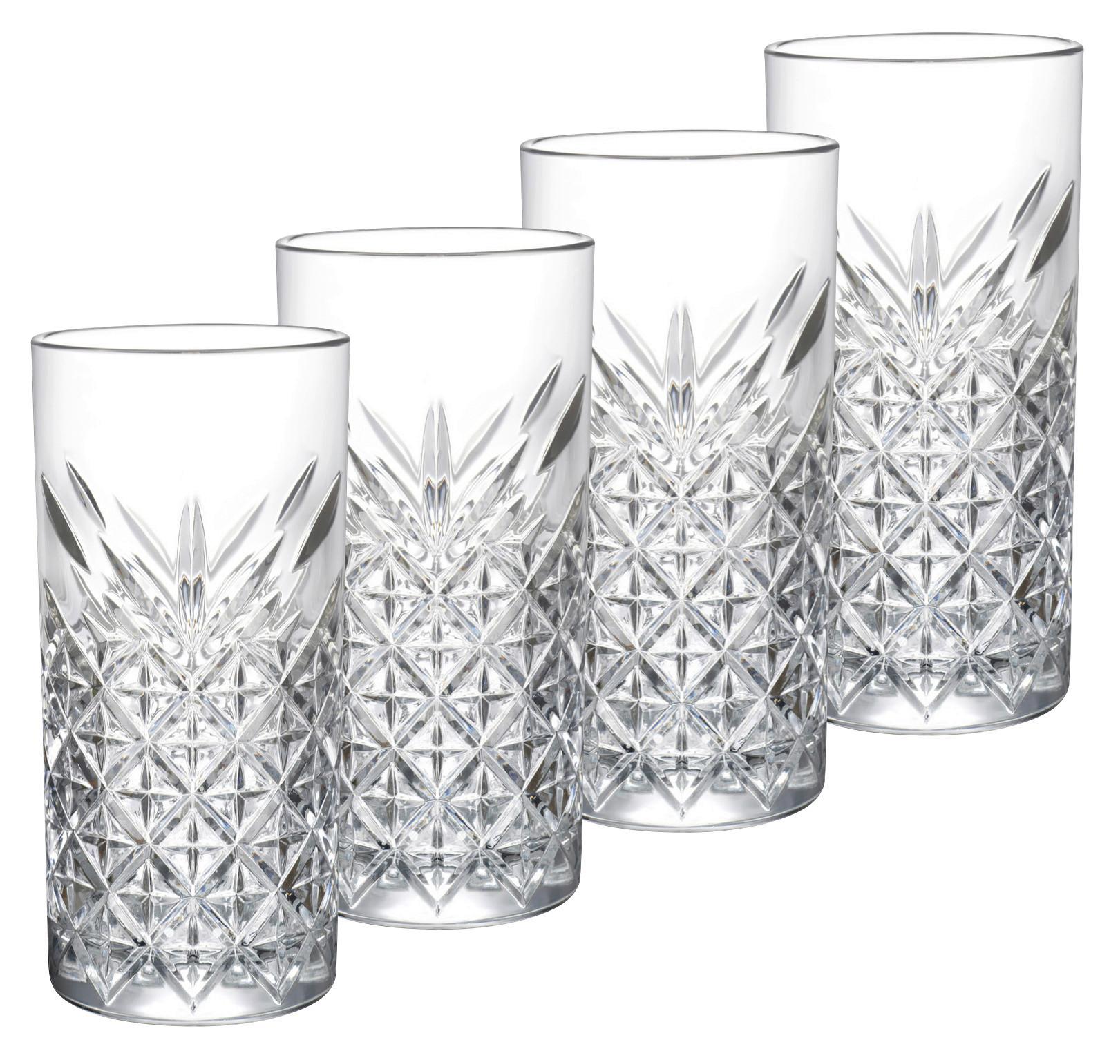 Longdrinkglas 4-Teilig ca. 295ml Transparent - Transparent, Basics, Glas (295ml) - Mäser