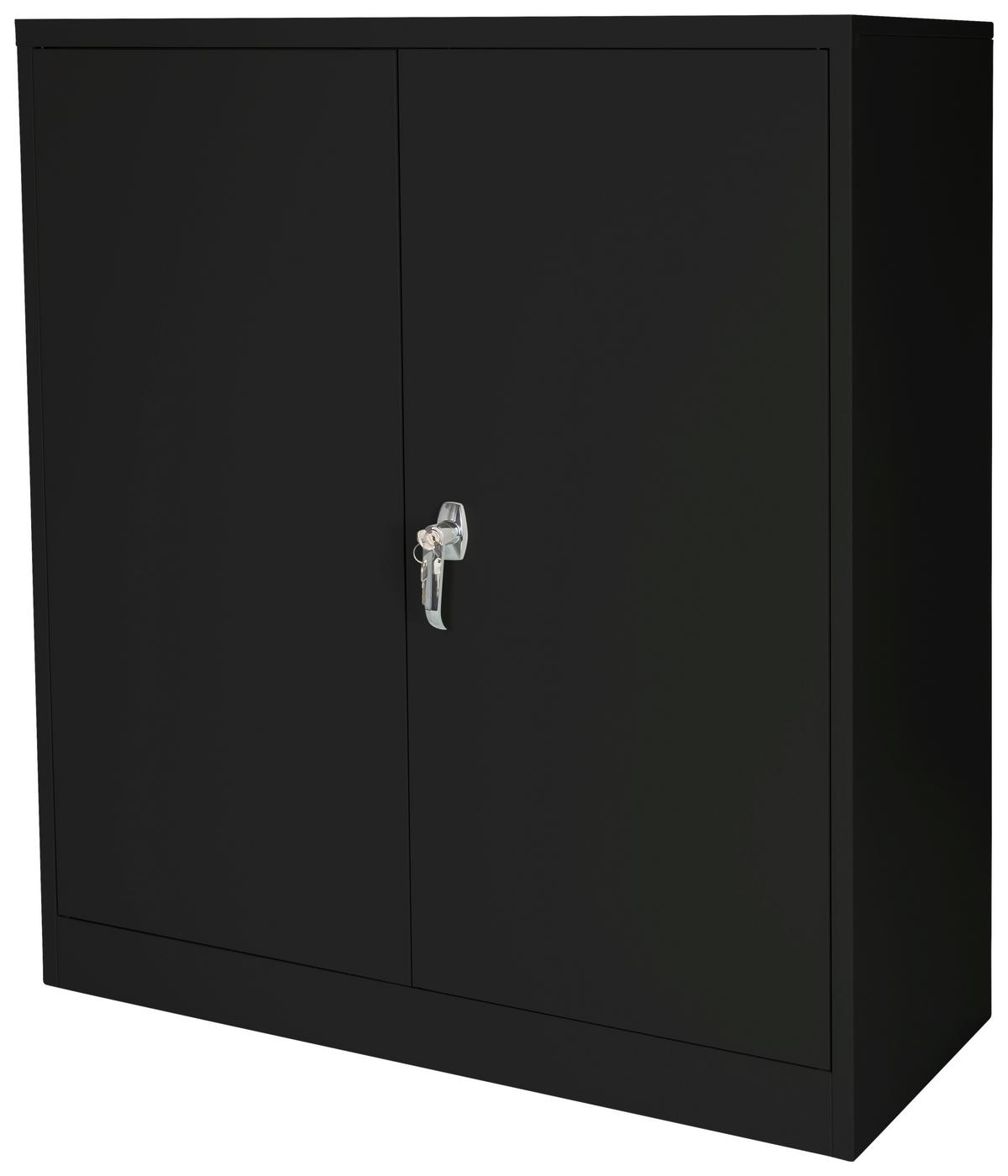 Aktenschrank Color As B: 90 Cm Abschließbar - Schwarz, Basics, Metall (90/105/40cm) - MID.YOU