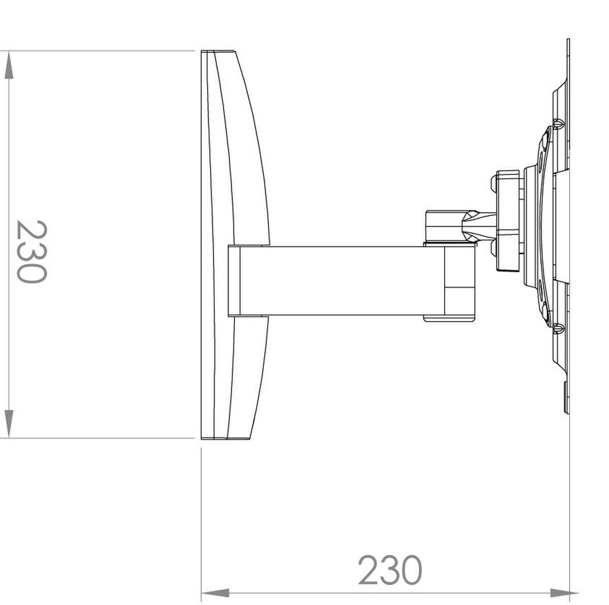 TV-Wandhalterung Bis 37“ Dreh- U. ausziehbar Ts1 Max. 15 Kg - Schwarz, KONVENTIONELL, Metall (20/23/23cm) - MID.YOU