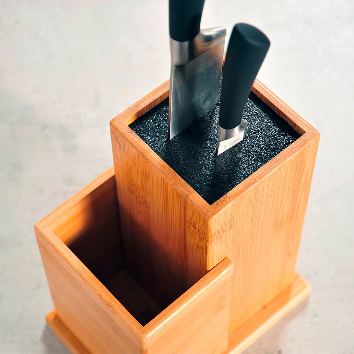 Messerblock Bambus - Naturfarben, Basics, Holz (18,50/24/12,70cm) - Kesper