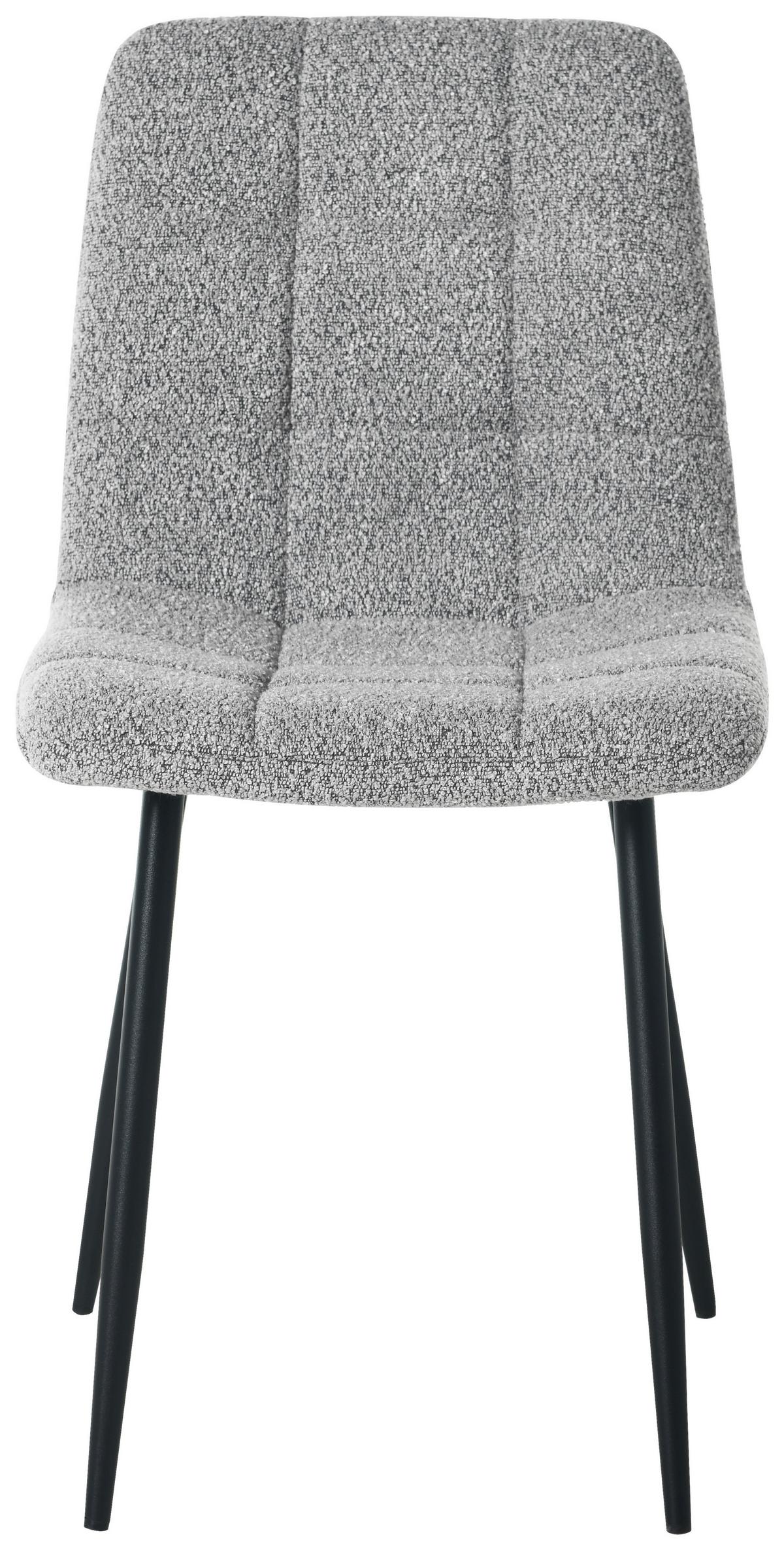 Židle Nino, šedá - šedá/černá, Moderní, kov/dřevo (45/88/55cm) - Based