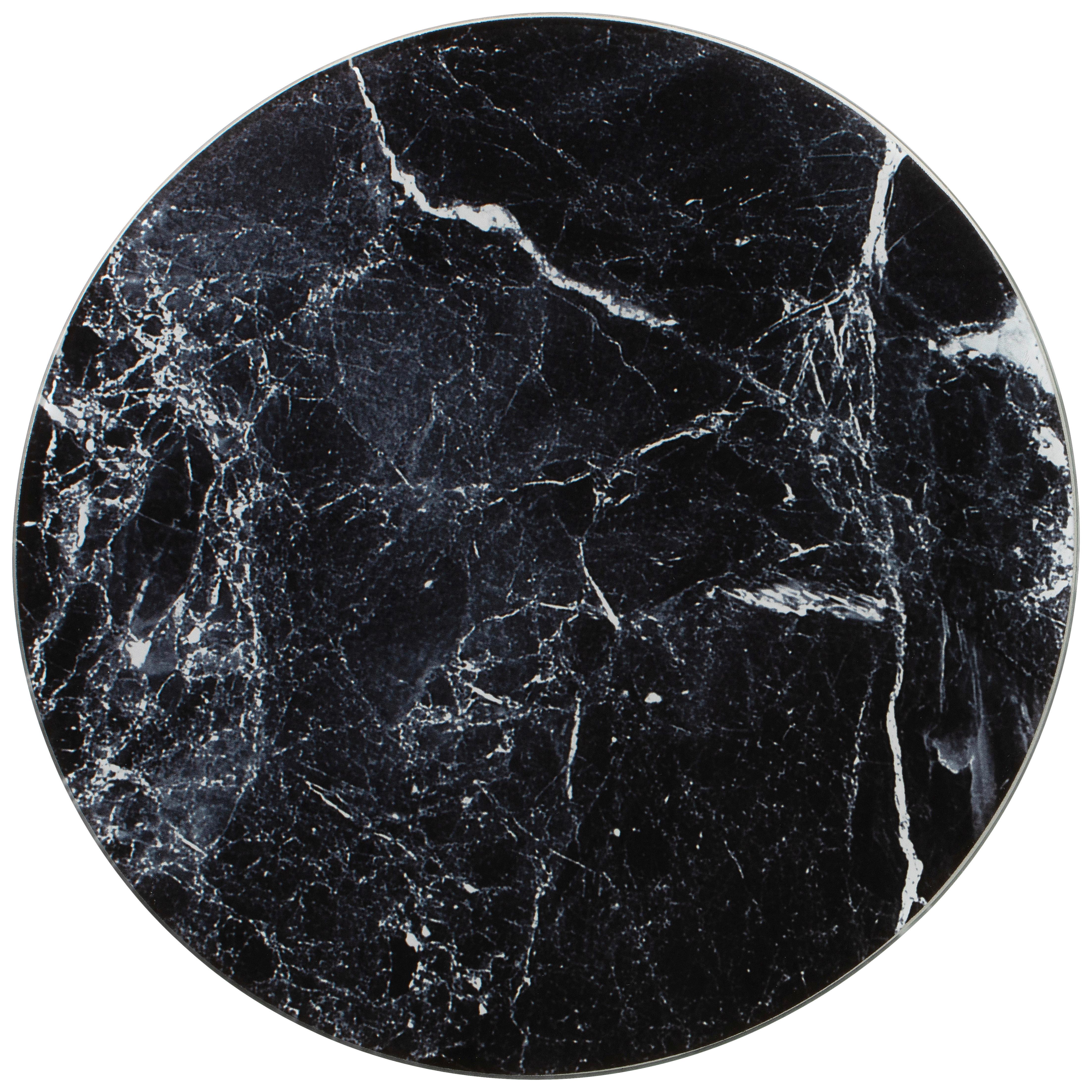 Schneidebrett Nuna - Schwarz/Weiß, Design, Glas (30/0,4cm) - James Wood