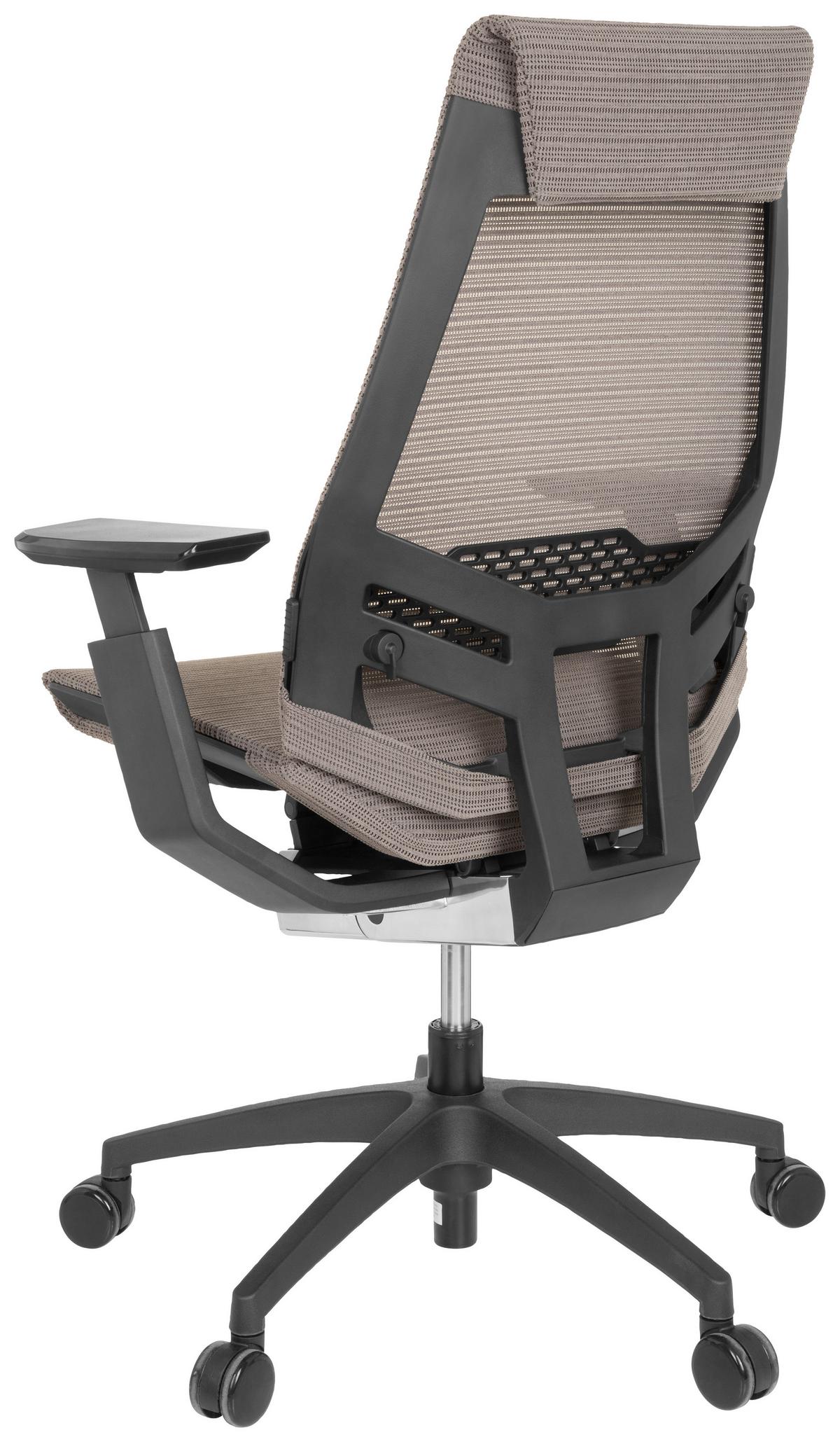 Drehstuhl Genidia Smart Black Grau - Schwarz/Grau, MODERN, Kunststoff/Textil (70/112/55cm) - MID.YOU