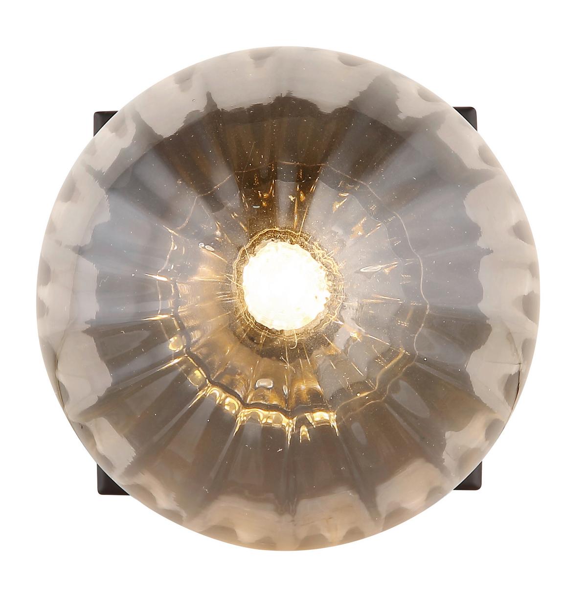 Wandleuchte 15216-1 - Klar/Schwarz, Design, Glas/Metall (12/15cm) - Globo