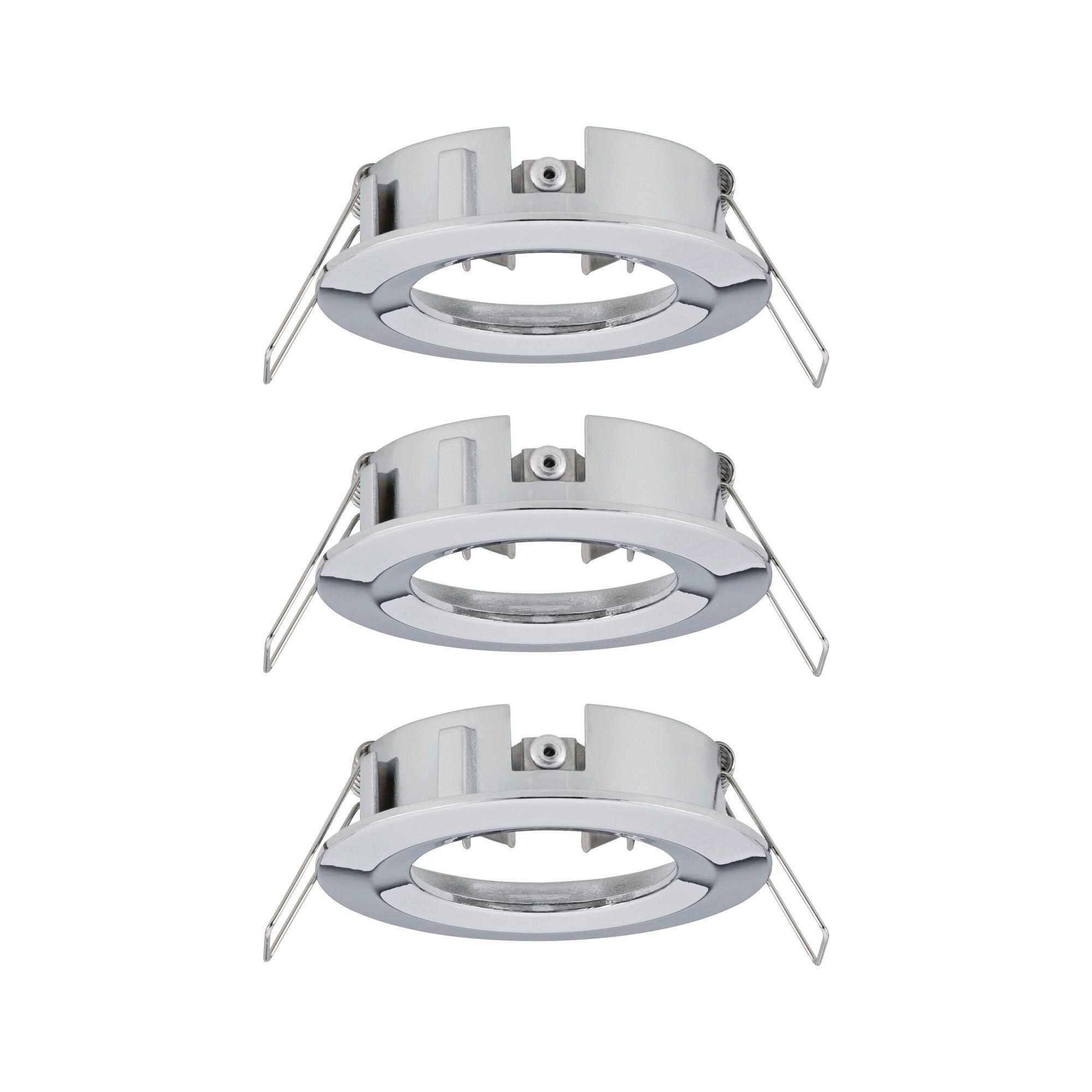 Deckenleuchte 3er-Set Ø 8,4 cm 3-Flammig - Chromfarben/Alufarben, Basics, Metall (8,4cm) - Paulmann