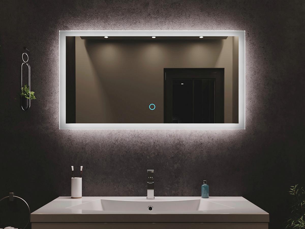 Badezimmerspiegel Led Spiegel Rechteckig B:100cm - MODERN, Glas (100/53/3,2cm) - MID.YOU