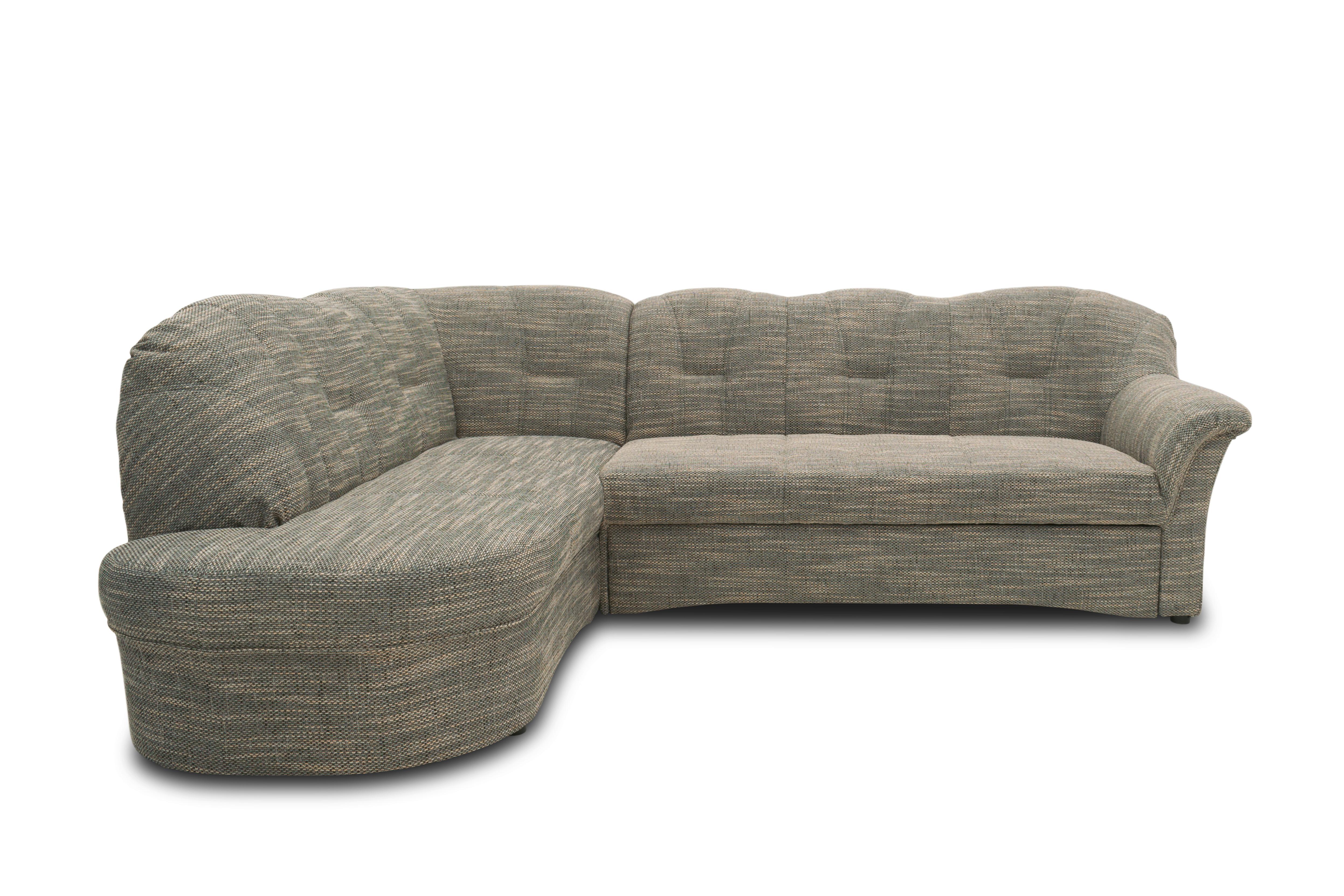 Ecksofa Mit Schlaffunktion Papenburg Grau/weiß - Schwarz/Weiß, KONVENTIONELL, Textil (180/243cm) - MID.YOU