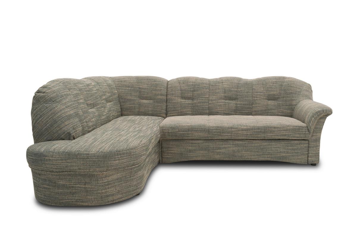 Ecksofa Mit Schlaffunktion Papenburg Grau/weiß - Schwarz/Weiß, KONVENTIONELL, Textil (180/243cm) - MID.YOU