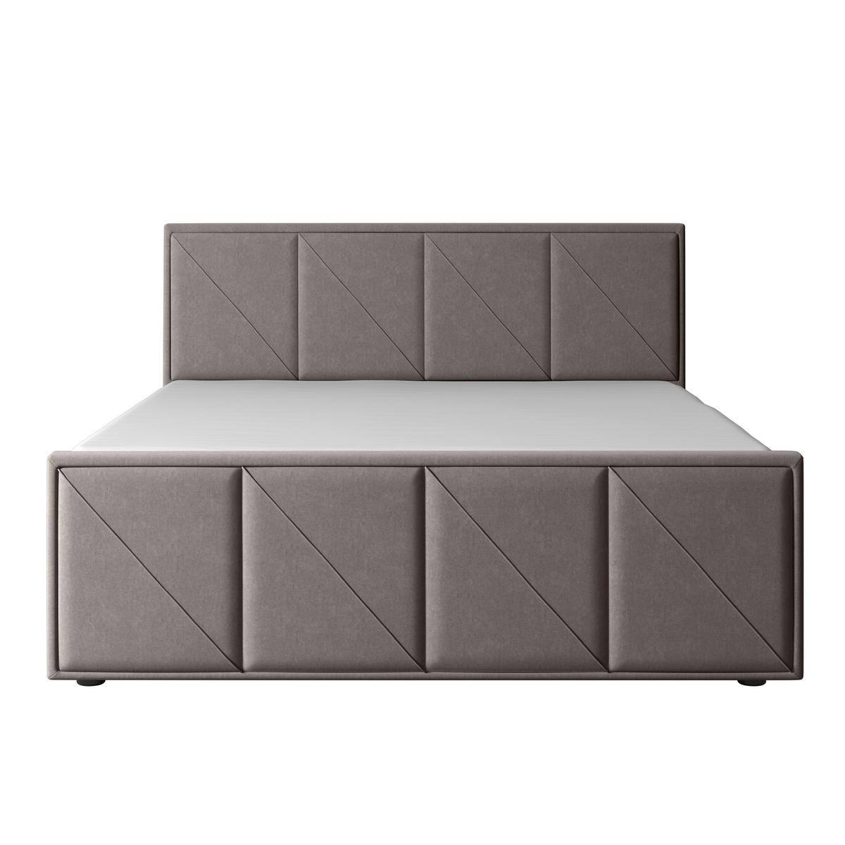 Boxspringbett Mit Bettkasten Oslo 180x200 Cm Hellgrau - Hellgrau/Schwarz, MODERN, Holzwerkstoff/Kunststoff (180/200cm) - MID.YOU