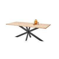 Esstisch Tom - Eichefarben/Schwarz, KONVENTIONELL, Holz/Metall (200/100/76cm) - Livetastic