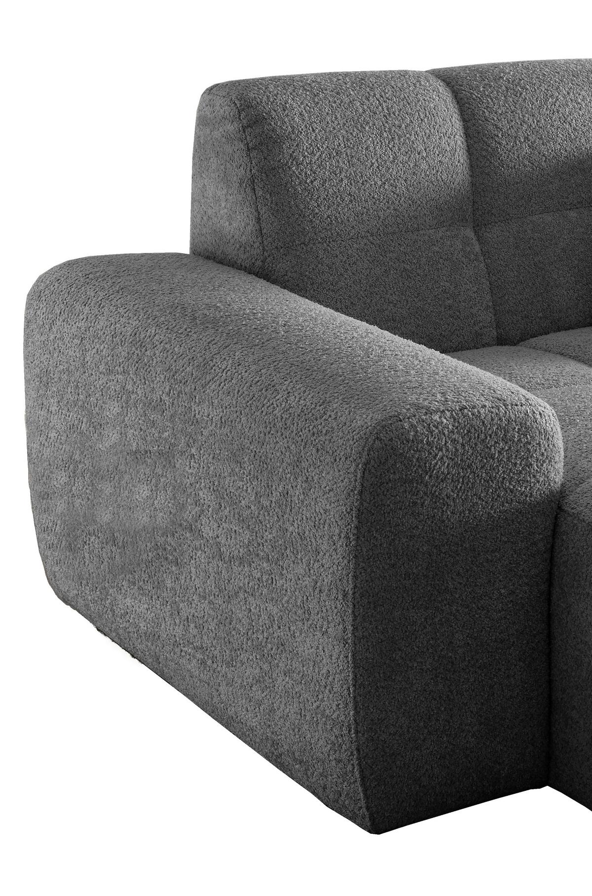 XXL-Sessel Bosco, Anthrazit B: 181 cm - Anthrazit/Schwarz, MODERN, Textil (181/87/155cm) - Livetastic