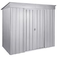 Gerätehaus Ohne Boden 124x242x199 Cm - Silberfarben, Basics, Metall (124/199/242cm)
