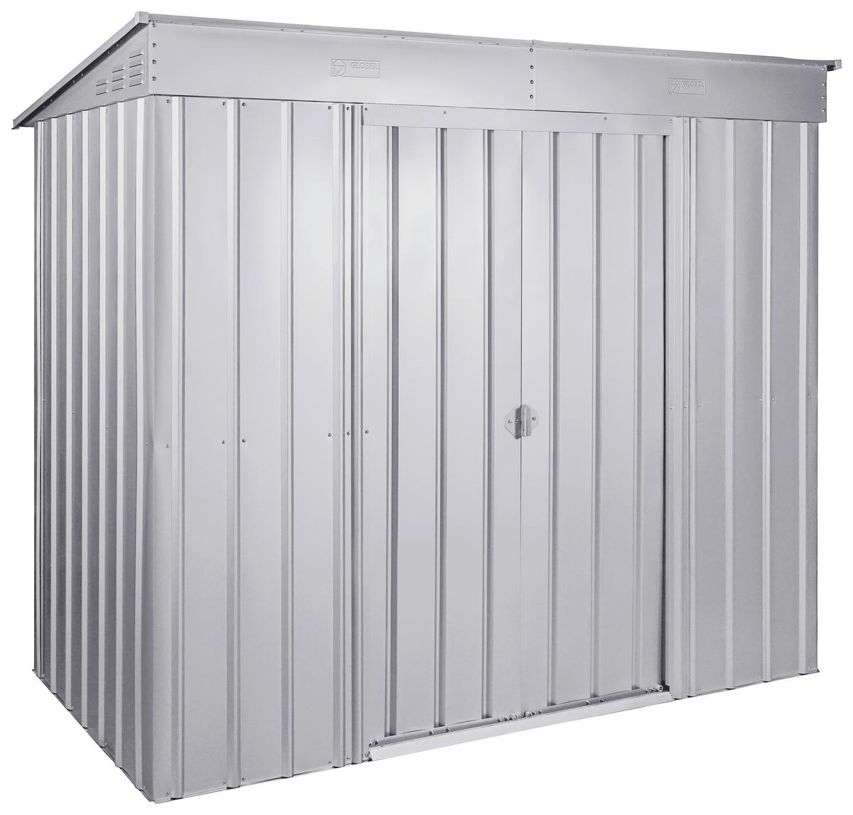 Gerätehaus Ohne Boden 124x242x199 Cm - Silberfarben, Basics, Metall (124/199/242cm)