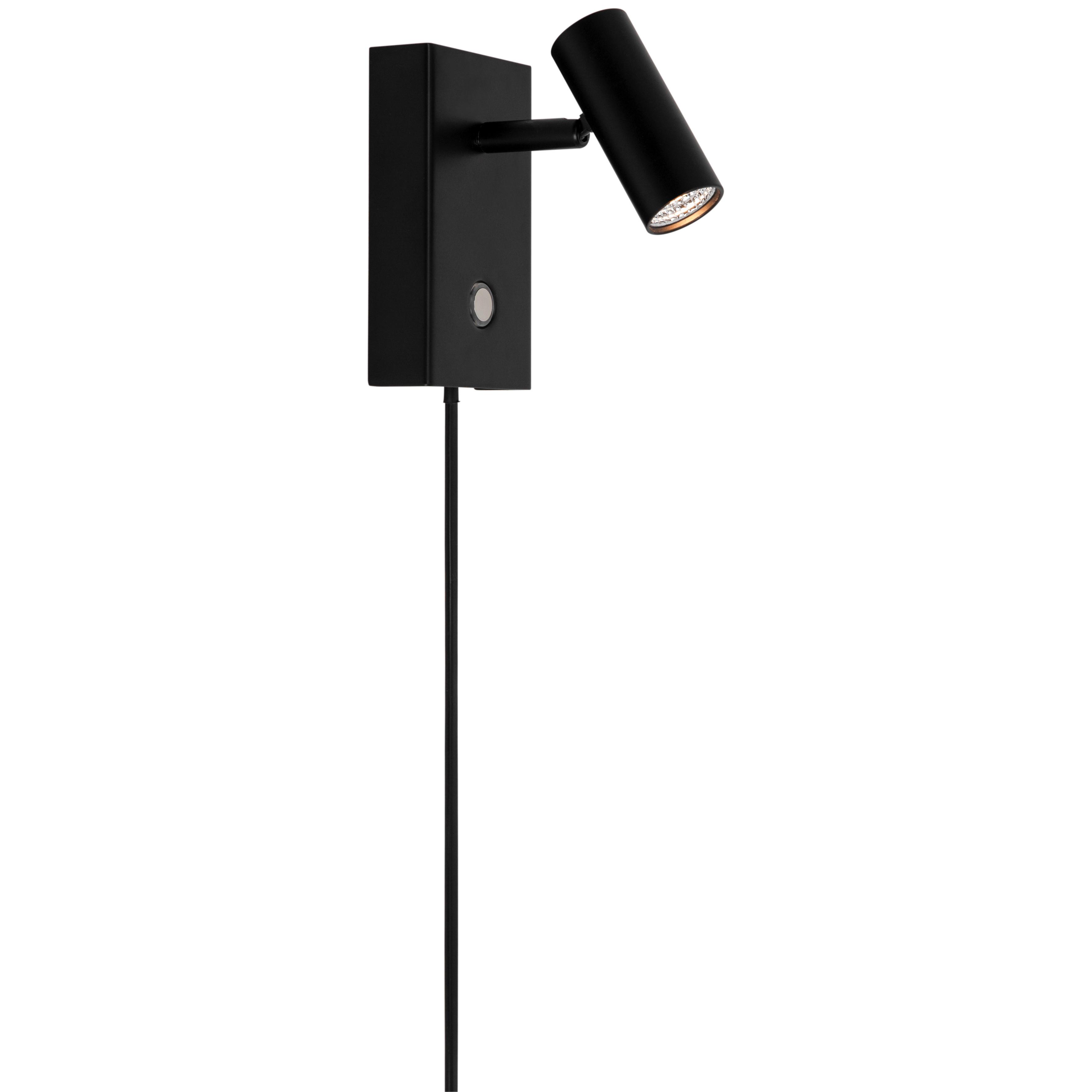 Wandleuchte Omari Schwarz B: 7 cm - Schwarz, Design, Metall (7/12/12cm) - Nordlux