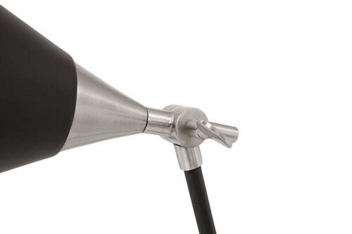 STEHLEUCHTE Schwarz/Gold, E27, 25W - Goldfarben/Schwarz, Design, Kunststoff/Stein (23/76/32cm) - Kayoom