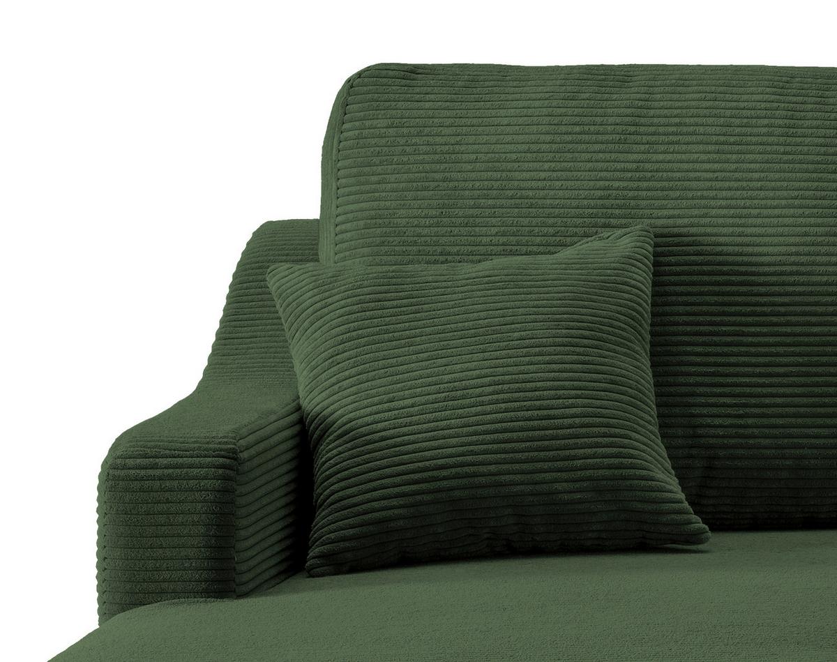Ecksofa Valentina - Dunkelgrün/Naturfarben, Design, Textil (150/228cm) - P & B