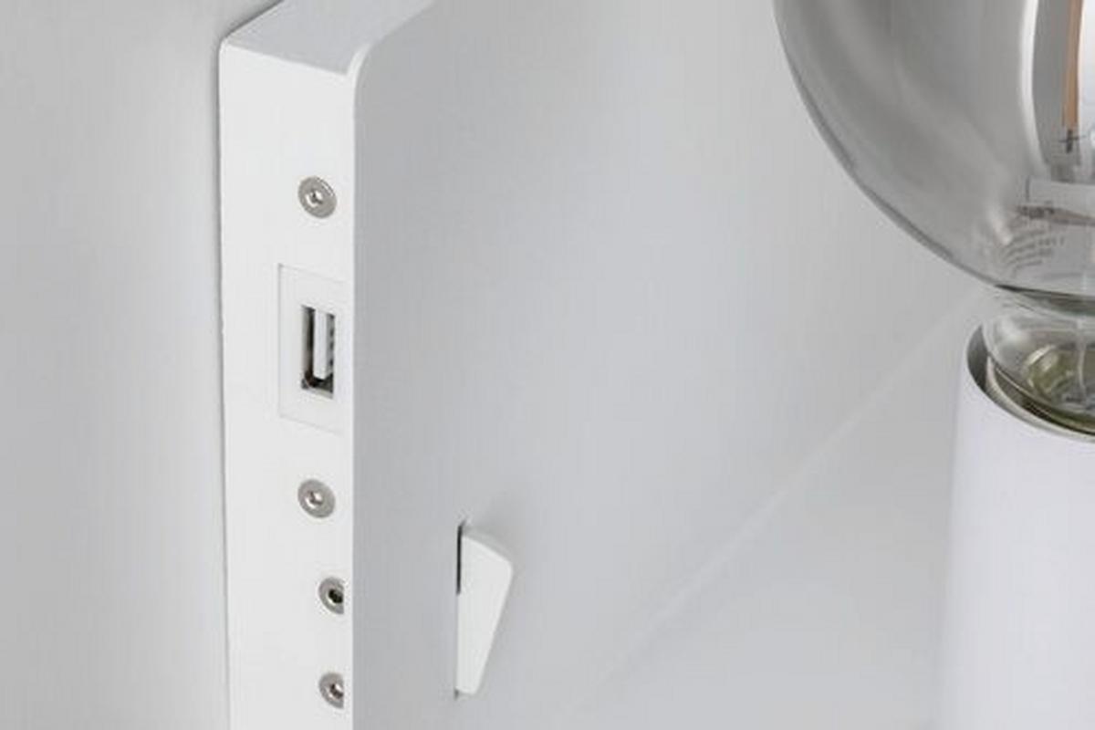 Wandleuchte 1-flammig Mit Usb-Anschluss - Weiß, LIFESTYLE, Metall (40/13cm) - Paulmann