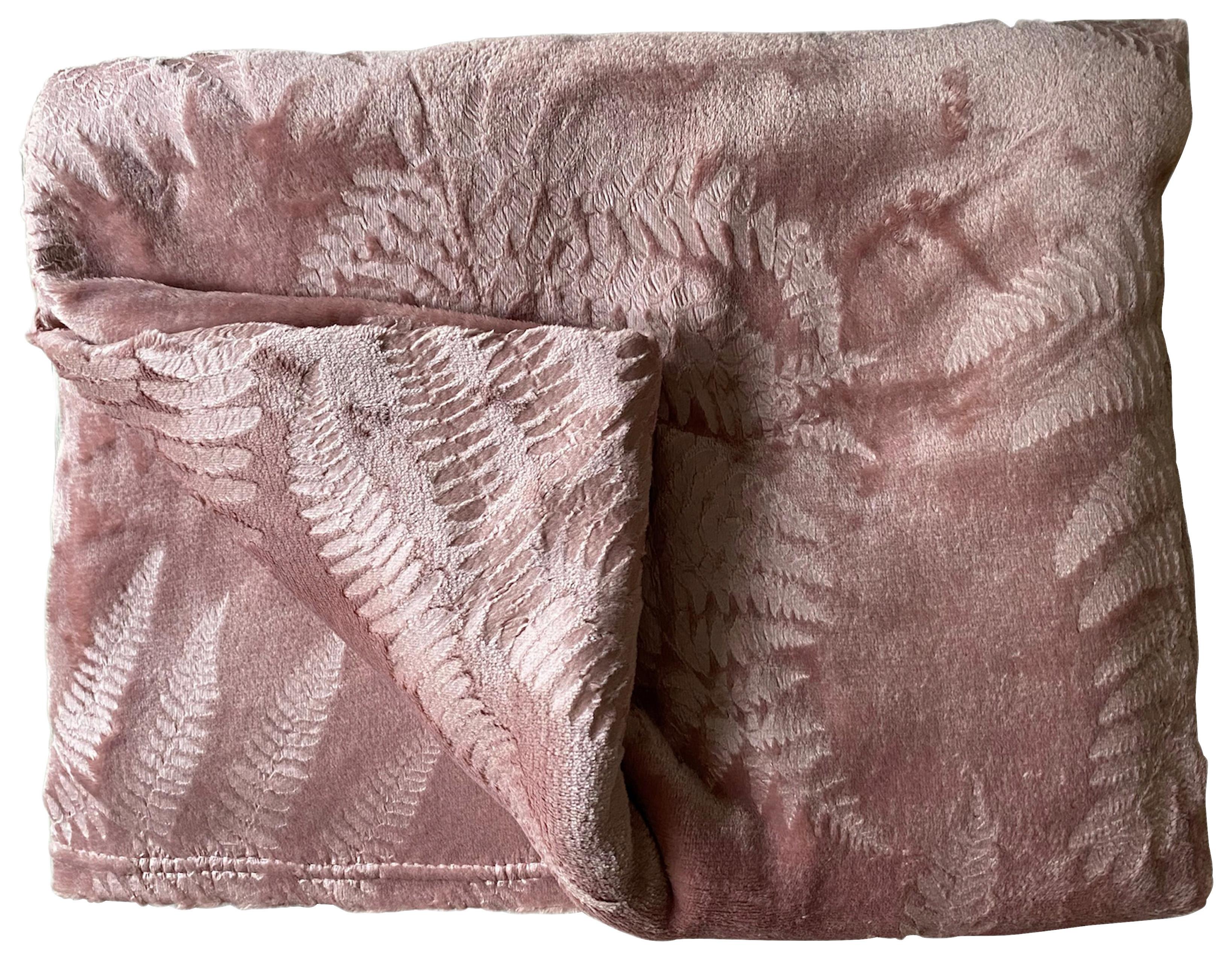 Kuscheldecke Fiona Rosa 130x170 cm - Rosa, MODERN, Textil (130/170cm) - Luca Bessoni