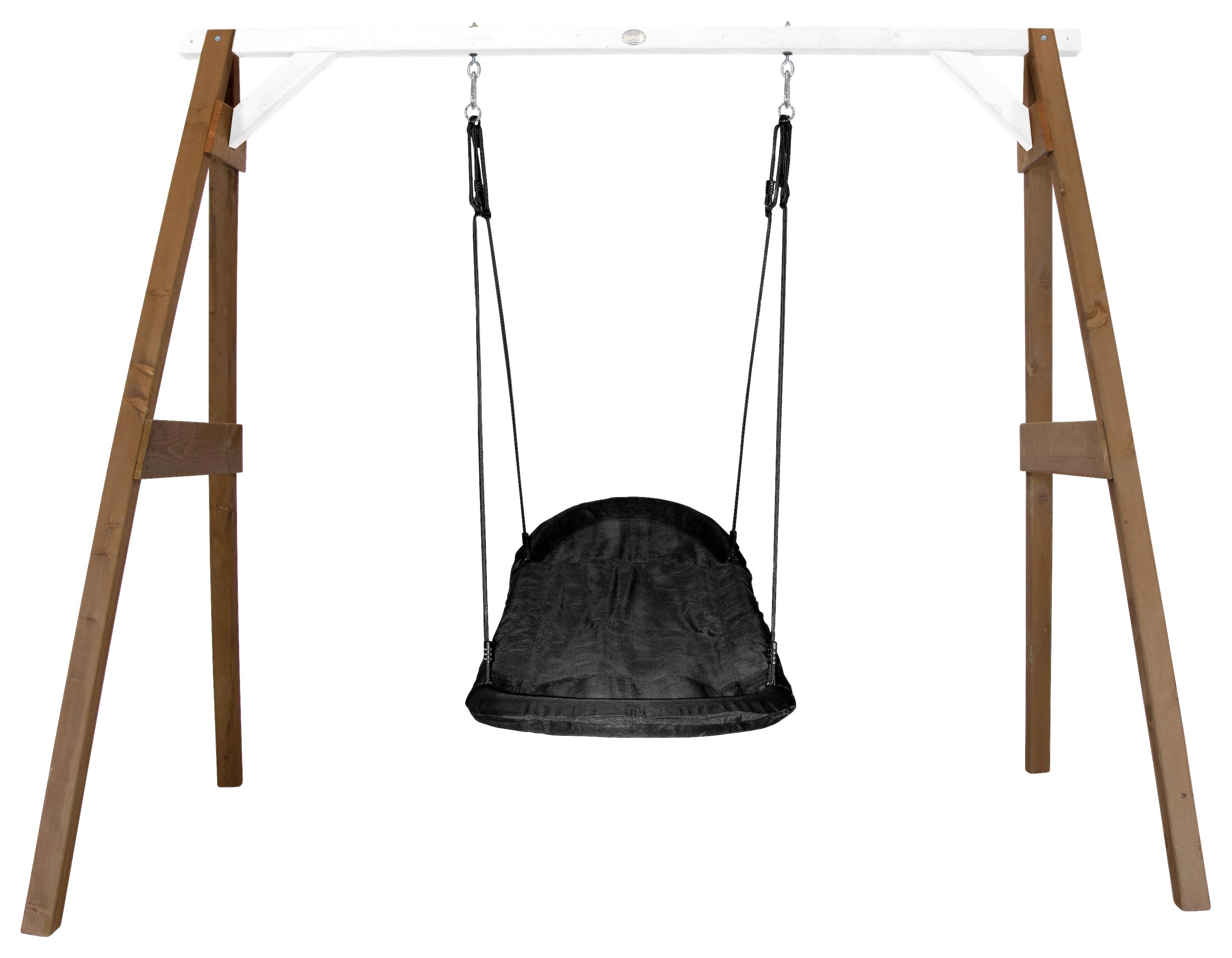 Nestschaukel A030.134.13 - Schwarz/Braun, KONVENTIONELL, Holz (254/207/160cm) - Ambia Garden