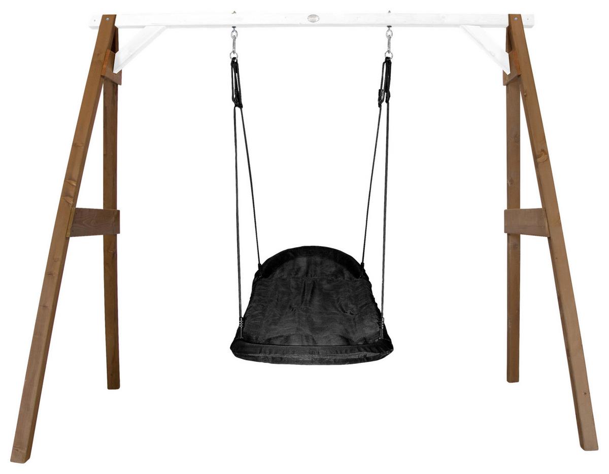 Nestschaukel A030.134.13 - Schwarz/Braun, KONVENTIONELL, Holz (254/207/160cm) - Ambia Garden