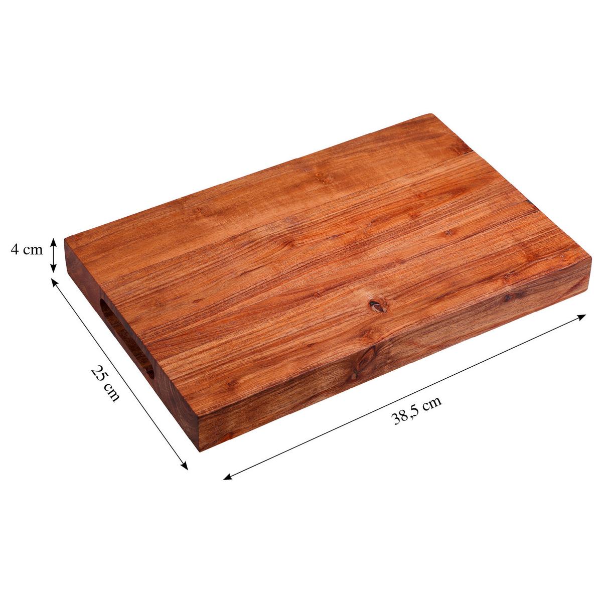 Servierbrett Akaziefarben B: 25 Cm - Akaziefarben, Basics, Holz (38.5/25/4cm) - Kesper