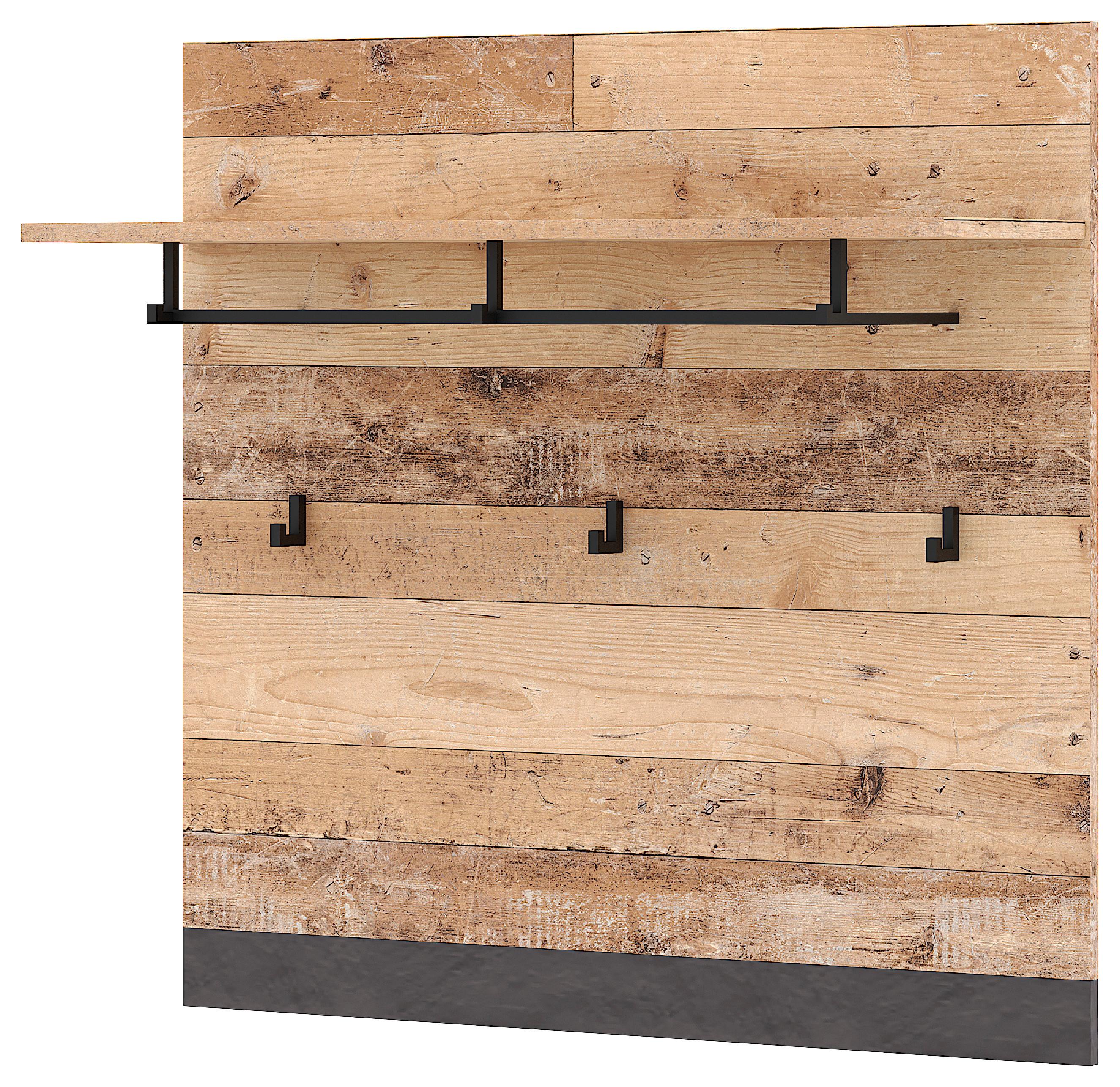 Garderobenpaneel Luna 2 - Alteiche/Sonoma Eiche, Design, Holzwerkstoff/Kunststoff (88,9/85/26,6cm) - MID.YOU