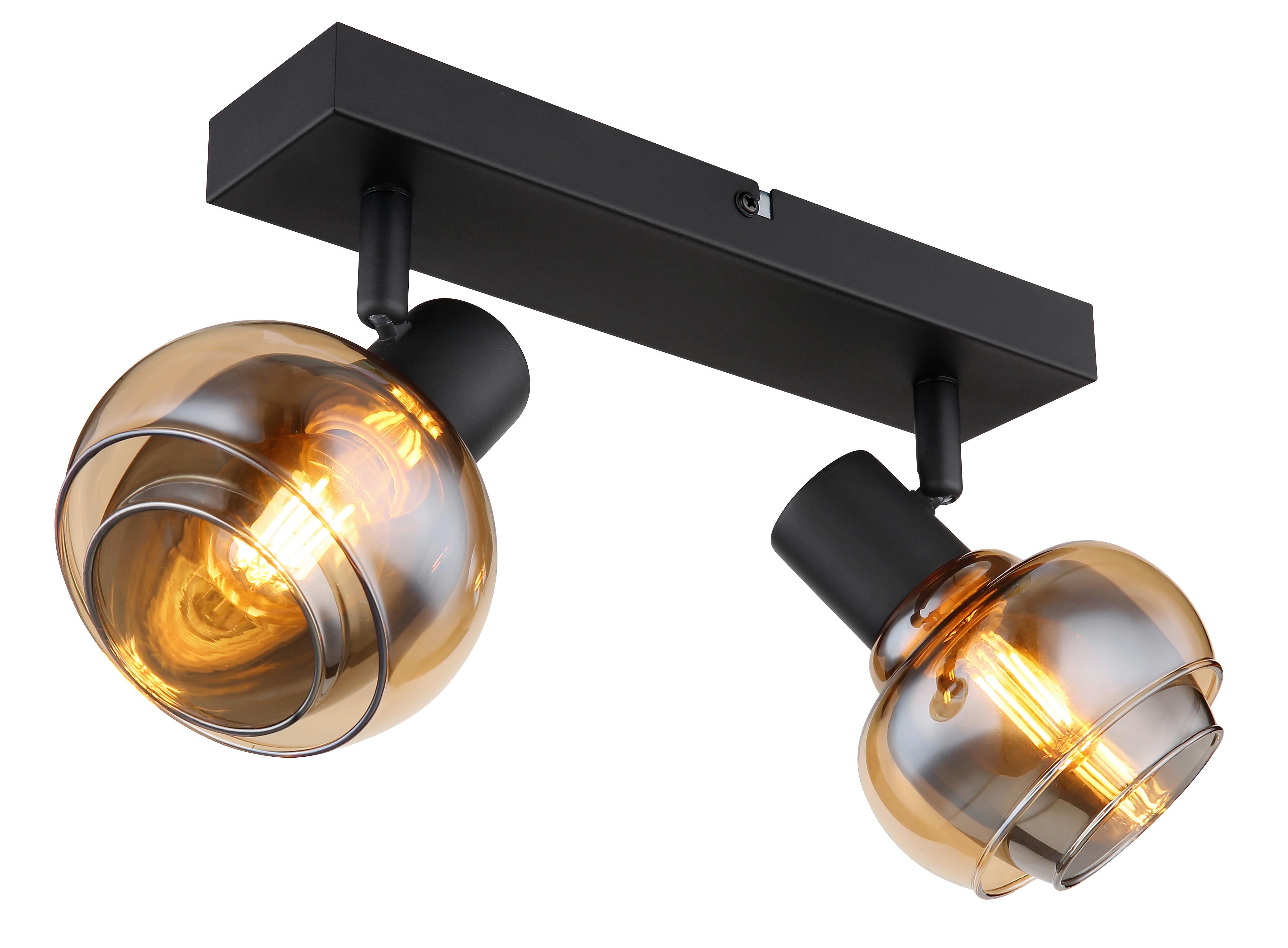 Strahler 54309-2b - Schwarz, Basics, Glas/Metall (26/10,5/13,5cm) - Globo