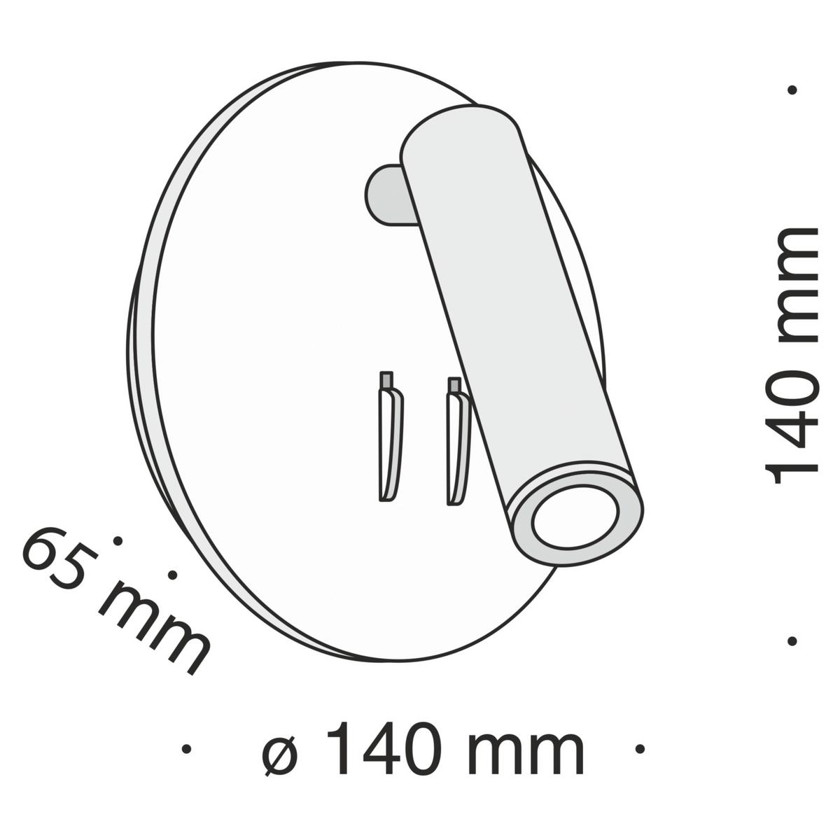 Wandleuchte Ios 176 - Weiß, Basics, Kunststoff/Metall (6,5/14/14cm) - MAYTONI