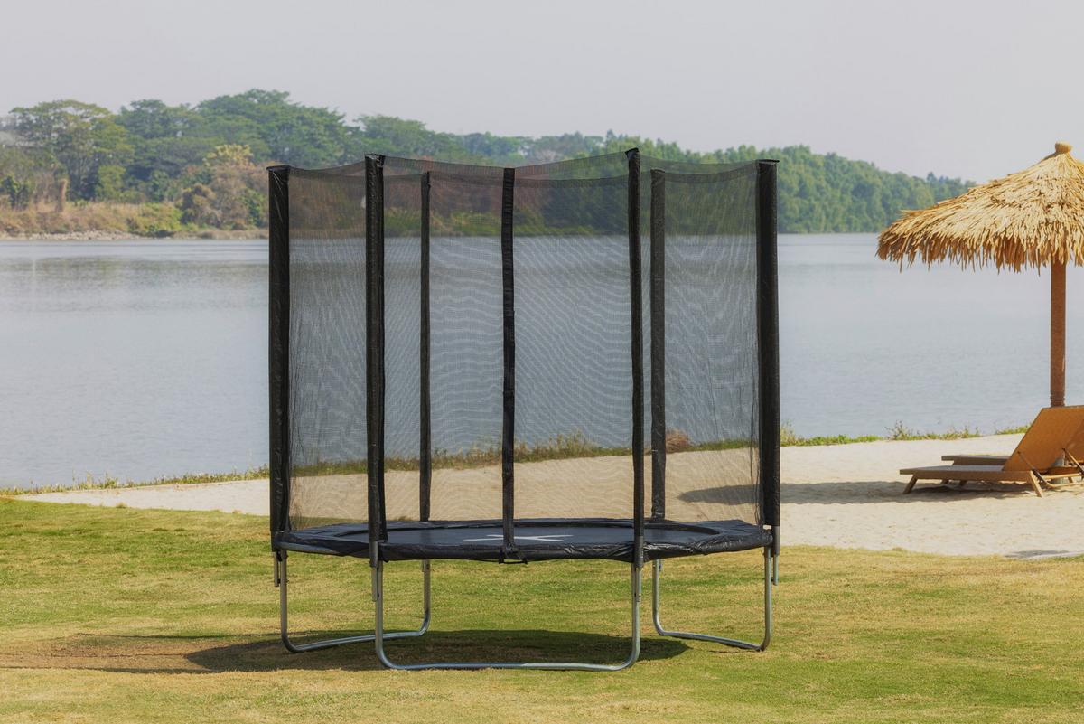 Trampolína P/V: 250/239 CM - čierna, Konventionell, kov/textil (250/239cm) - Mömax