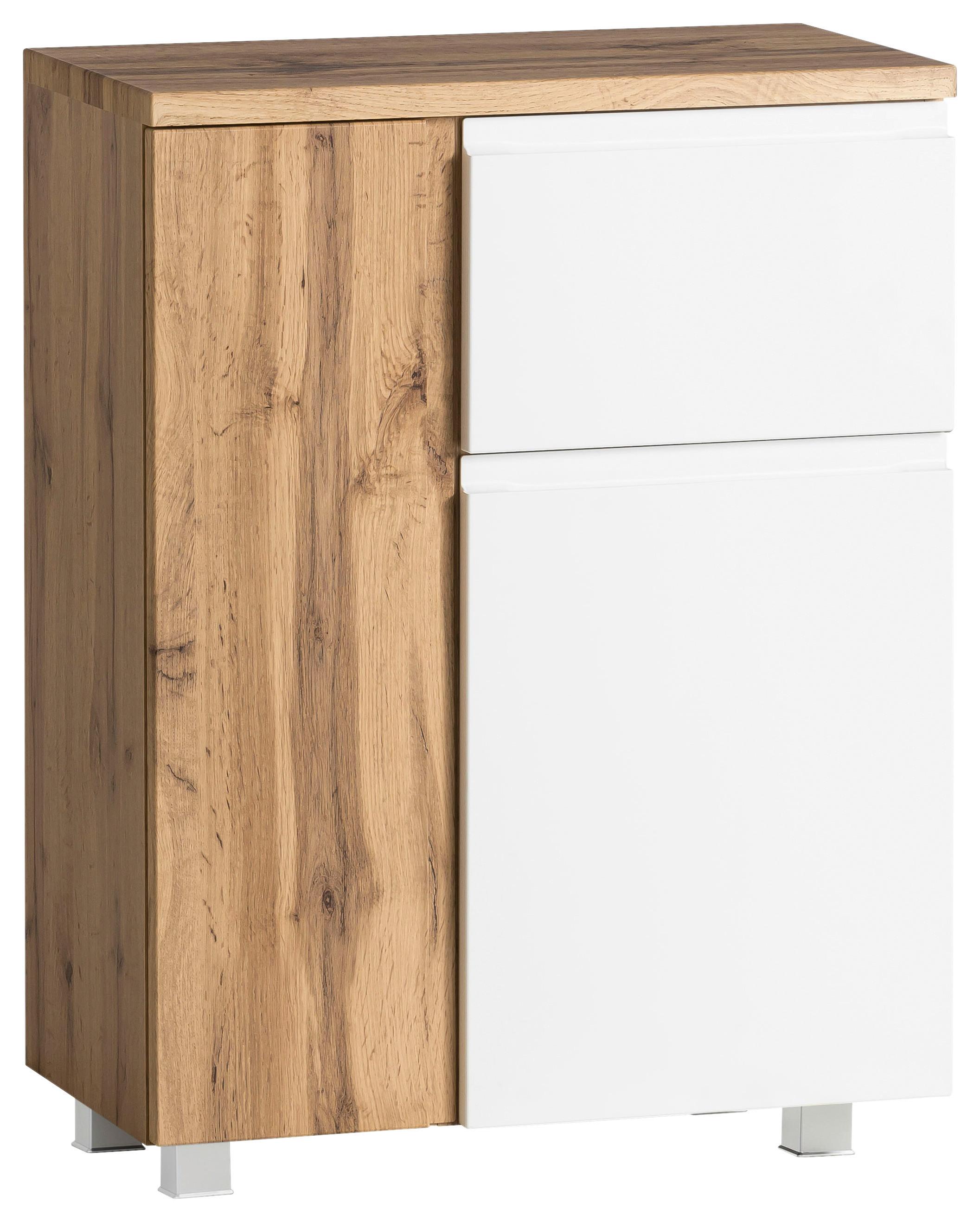 Hängeschrank Varese BxH: 65 79cm Weiß/Wotaneiche Dekor - Eiche Wotan/Weiß, MODERN, Holzwerkstoff (65/79/35cm) - Held