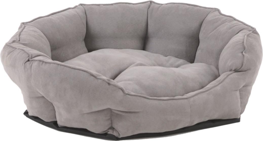 Hundekissen George LxBxH: 63x53x20 cm Grau Lederlook - Grau, KONVENTIONELL, Textil (63/53/20cm)