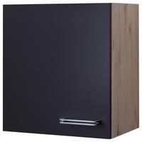 KUCHYŇSKÁ HORNÍ SKŘÍŇKA MILANO - barvy dubu/antracitová, Moderní, kov/kompozitní dřevo (50/54/32cm)