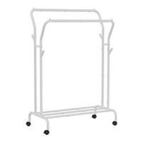 Kleiderwagen Weiß B: 103,5 cm - Weiß, Basics, Kunststoff/Metall (103,5/155/52,5cm)