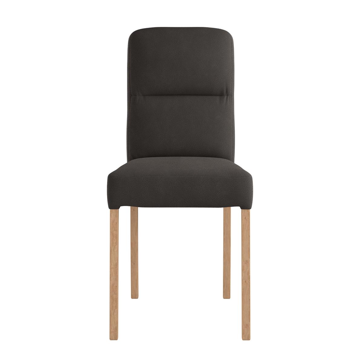 Vierfußstuhl Emma Ii Webstoff Anthrazit, B: 43 Cm - Eichefarben/Anthrazit, KONVENTIONELL, Holz/Textil (43/91/58cm)
