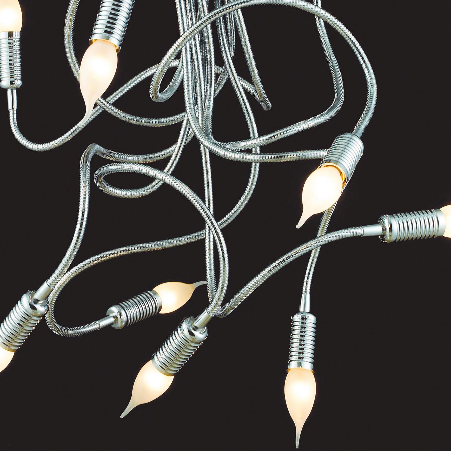 Deckenleuchte Chromfarben D: 70 cm 6w - Chromfarben, Design, Metall (70/85cm)