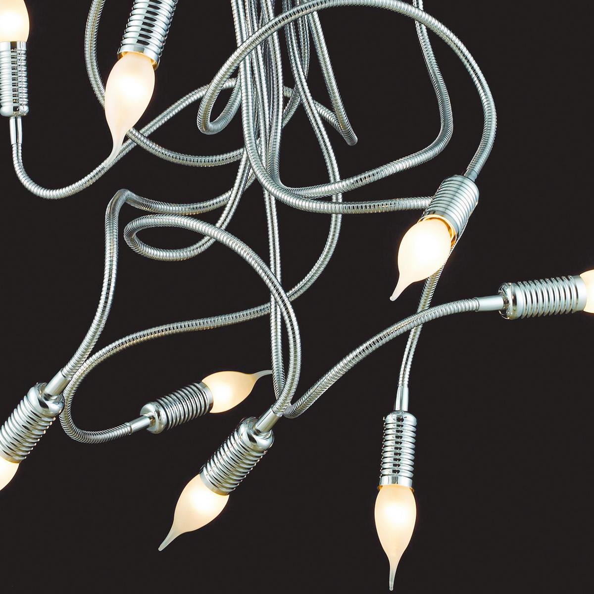 Deckenleuchte Chromfarben D: 70 cm 6w - Chromfarben, Design, Metall (70/85cm)