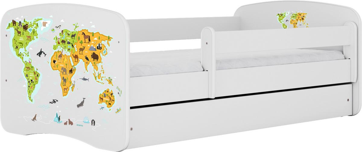 Kinder-/Juniorbett Babydreams inkl. Matratze 80x160 - Birkefarben/Weiß, MODERN, Holz/Holzwerkstoff (80/160cm) - MID.YOU