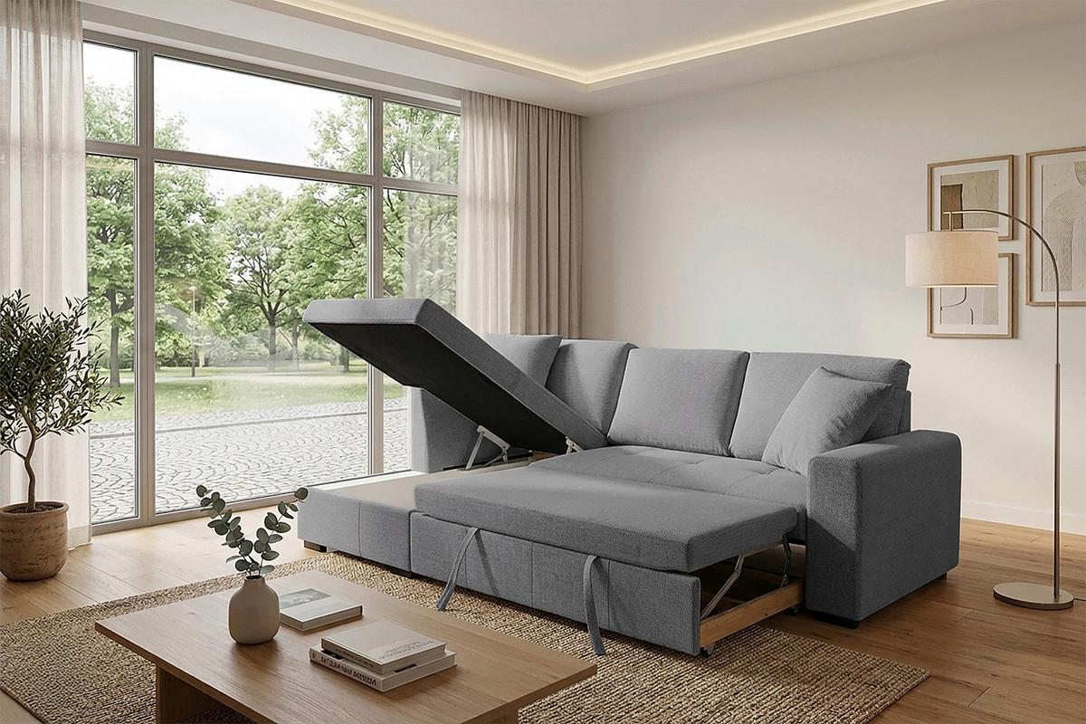 Ecksofa Lukas Grau S: 158x239 Cm - Grau, Trend, Textil (158/239cm)